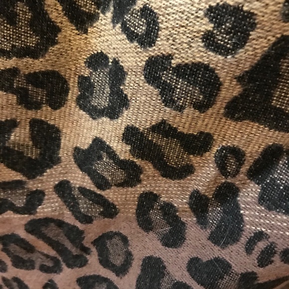Leopard print sweater cape coat. Angled bottom - Picture 7 of 7